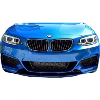 BMW 2013-2019 F22 2 Serisi  M Performance Style - Ön  Tampon Lip + Flap